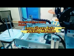 Envasado automático Máquina de plegado y sellado Guantes de PE largos para el hogar 1 par de paquetes