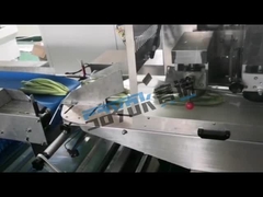 Máquina de embalaje de frutas y verduras de 3 kW con etiquetado horizontal en línea