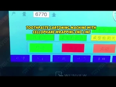 Producto de tubos Máquina automática de envasado de cartón con máquina de envasado de líneas terminales de celofán