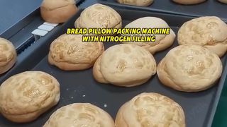 Empaquetadora de almohadas de pan al horno con relleno de nitrógeno