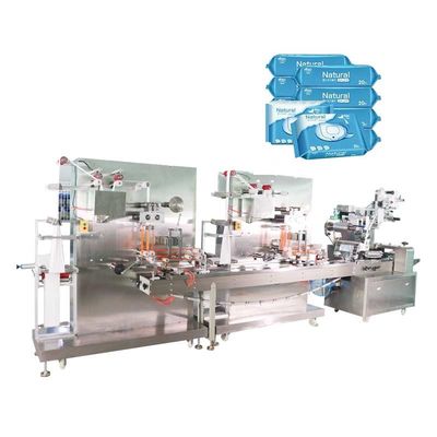 Cadena de producción mojada de acero inoxidable de la empaquetadora de los trapos 2.8KW