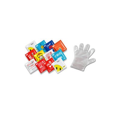 Plegamiento de empaquetado automático y guantes de aislamiento de la estética PE de la máquina