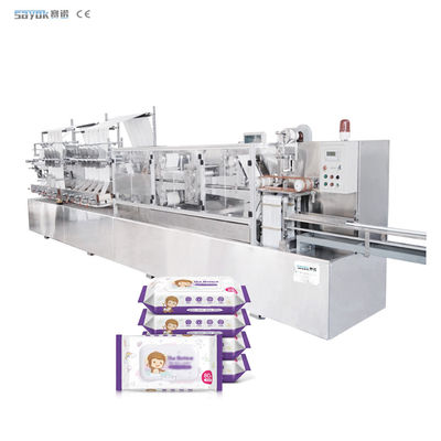 Diseño Compacto 120pcs / Pack toallitas húmedas de fabricación de la máquina con las hendiduras toallitas para bebés maquinaria