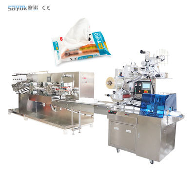 ODM 30-80 bolsas / min línea de producción de limpieza húmeda máquina de fabricación de tejidos húmedos 3KW