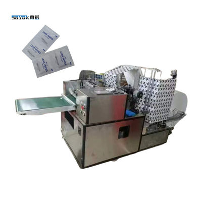 Máquina de embalaje de sello de cuatro lados de acero inoxidable Máquina de producción de limpieza de lentes de alcohol