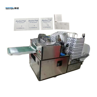 Máquina de embalaje de película compuesta de papel AL de sellado de cuatro lados con alcohol de corte Prepads equipo de embalaje de sellado