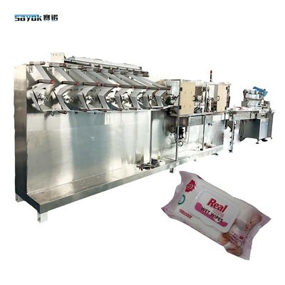 300 - 400 Máquina de embalaje de toallitas húmedas de alta productividad de corte para 30-120 unidades