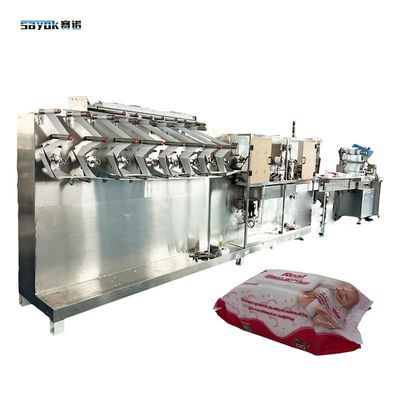 9.6 KW 3300KG Máquina de embalaje de limpiezas para bebés para envases de plástico 30-120 piezas