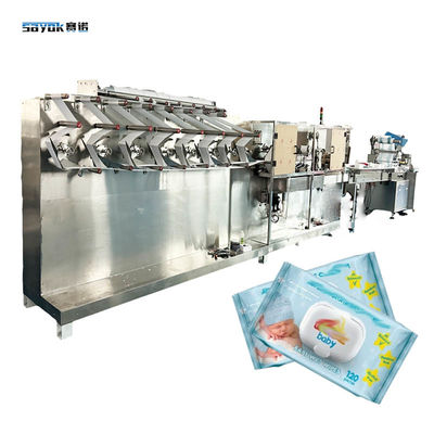 30-120 PCS Muñequillas húmedas para bebés Máquina de embalaje Sistema de alimentación servo impulsado