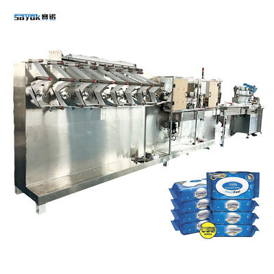 Sistema de alimentación servoconducido 30-120 PCS maquinaria de toallitas para bebés línea de producción automática