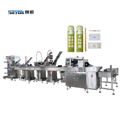 Maquinaria de embalaje automática de alimentación de llenado de envases línea de embalaje de flujo desechable de vajilla