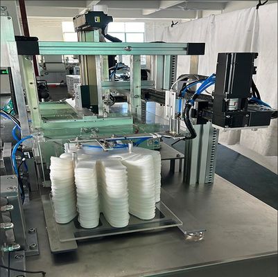 Máquina de embalaje de embalaje con guante de alta productividad con función de doblado de alimentación por succión automática
