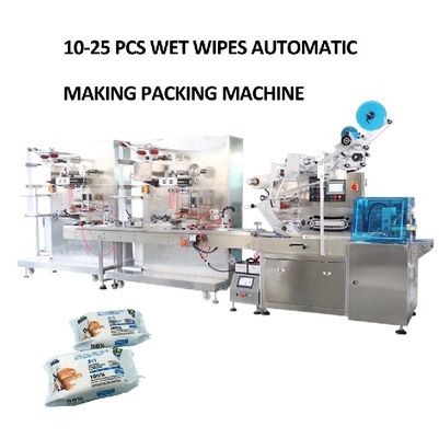 Envases de limpieza húmeda de alto rendimiento 2 en 1 línea de maquinaria para 10-25 PCs Pack