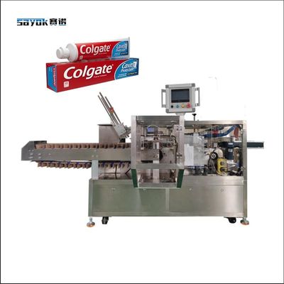 Máquina cartonadora horizontal competitiva para tubos de pasta de dientes 220V 0.75KW