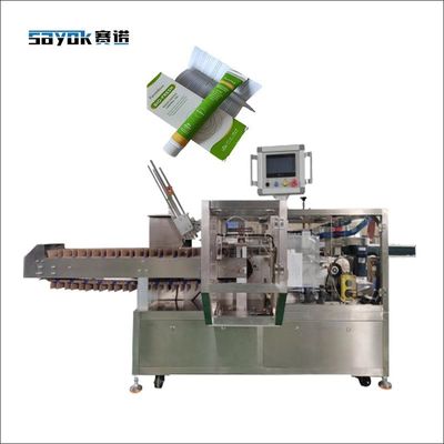 Máquina encartonadora automática con motor de 0,75 KW y sistema de control por computadora completo con PLC importado para productos de belleza
