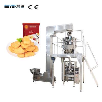 Good price Nuggets congelados Pesadora automática de varias cabezas + máquina de embalaje VFFS de tipo cuello grande en línea