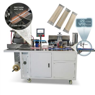Máquina empacadora automática de brochetas de bambú de diseño compacto que proporciona una solución que ahorra espacio sin comprometer la capacidad de empaque